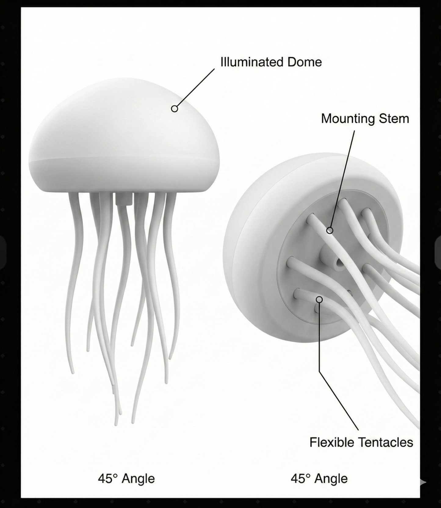 Voice-Controlled Floating Jellyfish Lamp (One Set)