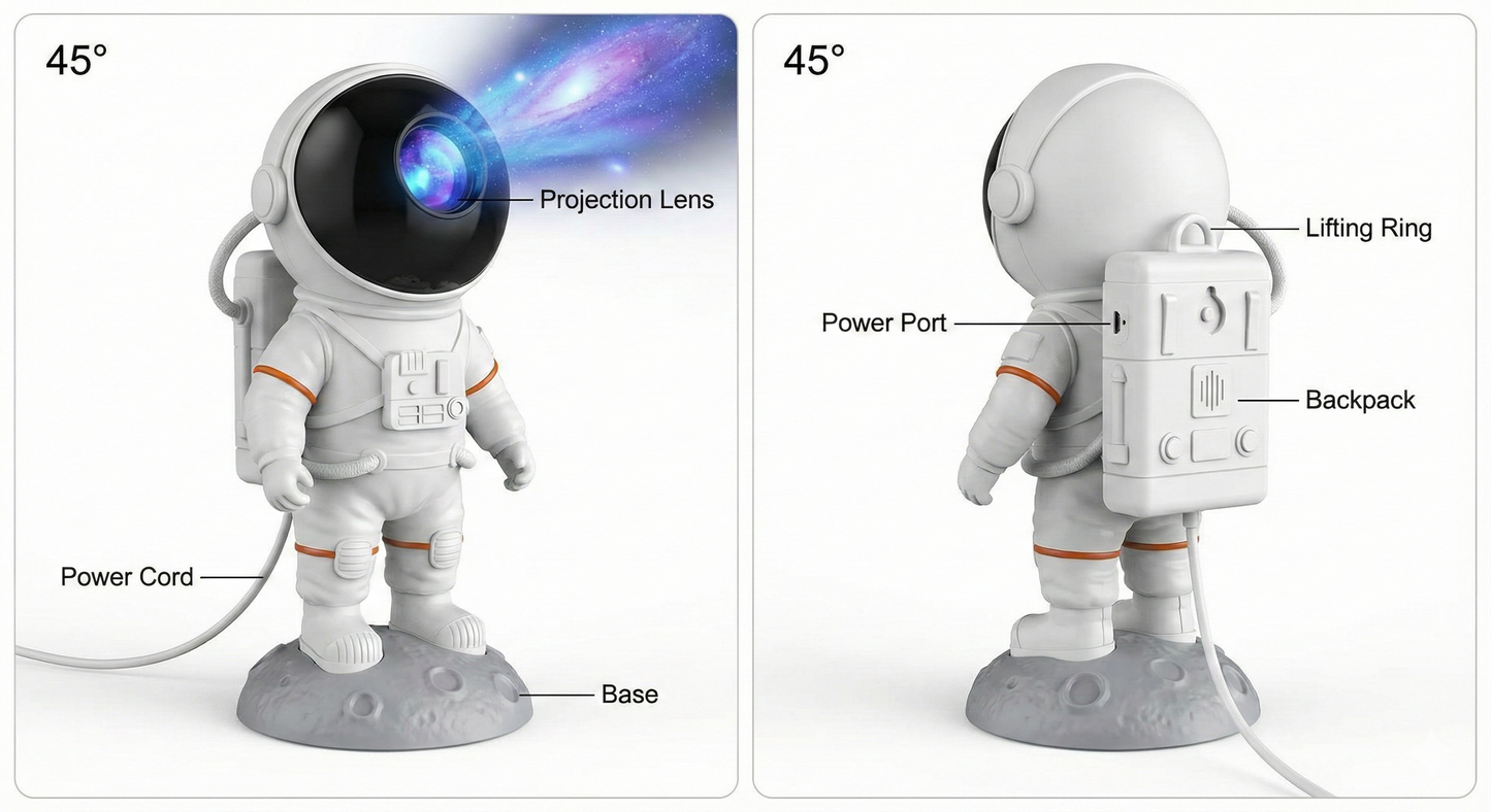 Astronaut Projector Galaxy Starry Sky Night Light Ocean Star LED Lamp Remote